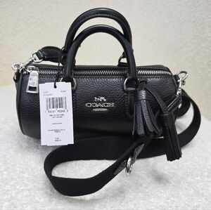 NWT! Coach Leather Crossbody Barrel/Duffle